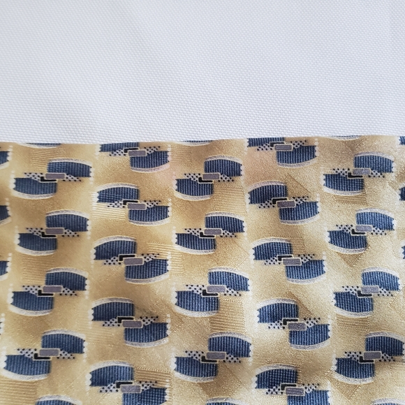 Pierre Cardin Gold and Blue Silk Tie - Picture 7 of 7